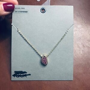 Nordstrom Rack nickle Free Gold stone with pink‎ rhinestones #27